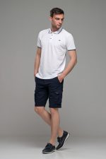 Ανδρική Cargo Βερμούδα με Τσέπες σε Μπλε Χρώμα