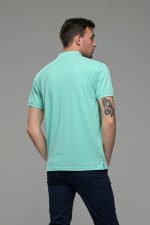 Φθηνό Πράσινο mint Ανδρικό Πόλο Μπλουζάκι FR με Μπλε Πατιλέτα - Regular Fit