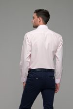 Φθηνό ροζ μακρυμάνικο ανδρικό πουκάμισο classic fit άνετη εφαρμογή