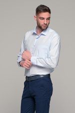 Σιελ Πουκάμισο PAPARAZZI με Τσεπάκι - Classic Fit - Image 4