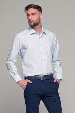 Σιελ Πουκάμισο PAPARAZZI με Τσεπάκι - Classic Fit - Image 3