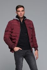 Μαύρο βαμβακερό ανδρικό πλεκτό FR με φερμουάρ