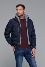 Βαμβακερό μπορντό ανδρικό πλεκτό FR με λαιμόκοψη