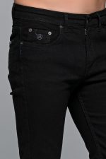 Denim μαύρο ανδρικό τζιν massaro με ελαστικό– Straight fit