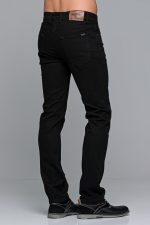 Denim μαύρο ανδρικό τζιν massaro με ελαστικό– Straight fit