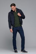 Denim ανδρικό τζιν massaro σκούρο μπλε με ελαστικό– Straight fit