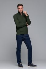 Denim ανδρικό τζιν massaro σκούρο μπλε με ελαστικό– Straight fit