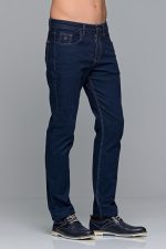 Denim ανδρικό τζιν massaro σκούρο μπλε με ελαστικό– Straight fit