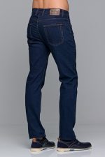 Denim ανδρικό τζιν massaro σκούρο μπλε με ελαστικό– Straight fit