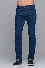 Denim ανδρικό τζιν massaro μπλε με ελαστικό– Straight fit
