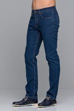 Denim ανδρικό τζιν massaro μπλε με ελαστικό– Straight fit
