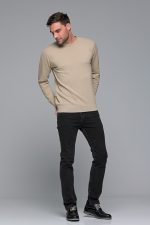 Denim γκρι ανδρικό τζιν massaro με ελαστικό– Straight fit