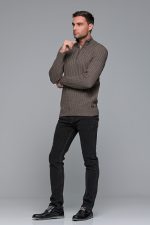 Denim γκρι ανδρικό τζιν massaro με ελαστικό– Straight fit