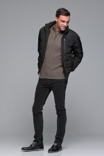 Denim γκρι ανδρικό τζιν massaro με ελαστικό– Straight fit