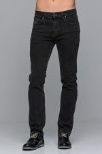 Denim γκρι ανδρικό τζιν massaro με ελαστικό– Straight fit