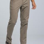 Χακί ανδρικό παντελόνι chino AV- Slim fit