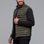 Πράσινο χακί ανδρικό αμάνικο μπουφάν γιλέκο PAPARAZZI