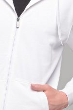 Λευκή ανδρική ζακέτα φούτερ