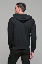 Μαύρη ανδρική ζακέτα φούτερ με φερμουάρ PAPARAZZI - Regular Fit