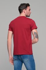 Κόκκινο ανδρικό t-shirt κοντομάνικο με στάμπα DISRT - slim fit