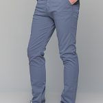 Καλοκαιρινό Ανδρικό Chino Παντελόνι Γκρι Μπλε MASSARO - Slim fit