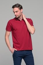 Κόκκινο ανδρικό πόλο MNT με τσεπάκι και σχέδιο στο γιακά - regular fit
