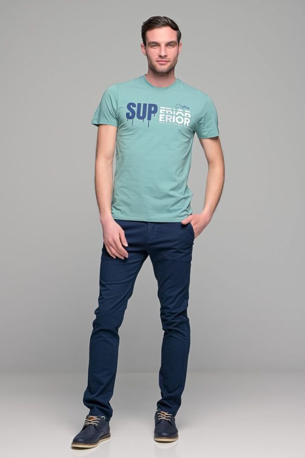 πράσινο κοντομάνικο ανδρικό t-shirt