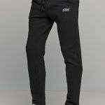 Μαύρο ανδρικό παντελόνι φόρμας χωρίς λάστιχο