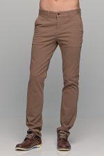 Ανδρικό παντελόνι chino υφασμάτινο MASSARO κάμελ - Slim fit