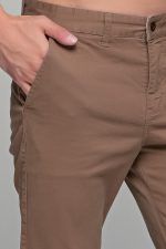 Ανδρικό παντελόνι chino υφασμάτινο MASSARO κάμελ - Slim fit
