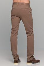 Ανδρικό παντελόνι chino υφασμάτινο MASSARO κάμελ - Slim fit