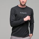 Μαύρο ανδρικό μακρυμάνικο t-shirt