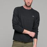 Μαύρη ανδρική μακρυμάνικη μπλούζα με στάμπα FRL