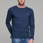 Μπλε ανδρική μακρυμάνικη μπλούζα με στάμπα FRL