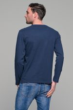 Μπλε ανδρική μακρυμάνικη μπλούζα με στάμπα FRL