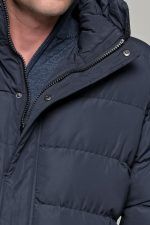 Ανδρικό μπουφάν αδιάβροχο φουσκωτό PAPARAZZI σε μπλε χρώμα - slim fit