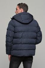 Ανδρικό μπουφάν αδιάβροχο φουσκωτό PAPARAZZI σε μπλε χρώμα - slim fit