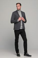 Aνδρικό γκρι ζιβάγκο βαμβακερό - regular fit