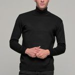 Μαύρο ανδρικό ζιβάγκο βαμβακερό - regular fit