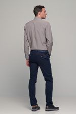 Καρό ανδρικό πουκάμισο PAPARAZZI καφέ κάμελ με τσεπάκι - Classic fit - Image 6