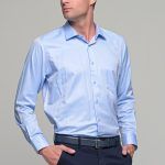 Μπλε σιελ ανδρικό πουκάμισο PAPARAZZI με τσεπάκι - Classic fit