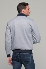 Μπλε ανδρικό μπουφάν bomber αδιάβροχο διπλής όψης - slim fit