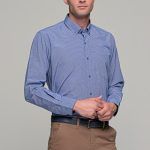 Καρό ανδρικό πουκάμισο PAPARAZZI μπλε σιελ με τσεπάκι - Classic fit