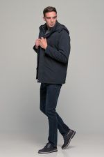 Μπλε ανδρικό μπουφάν τύπου τζάκετ - regular fit