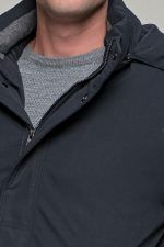 Μπλε ανδρικό μπουφάν τύπου τζάκετ - regular fit