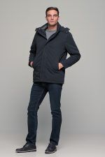 Μπλε ανδρικό μπουφάν τύπου τζάκετ - regular fit