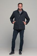 Μπλε ανδρικό μπουφάν τύπου τζάκετ - regular fit