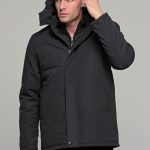 Μαύρο ανδρικό μπουφάν τύπου τζάκετ - regular fit