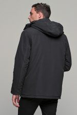 Μαύρο ανδρικό μπουφάν τύπου τζάκετ - regular fit