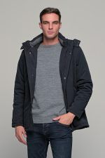 Μπλε ανδρικό μπουφάν τύπου τζάκετ - regular fit